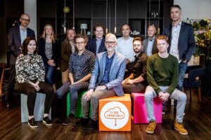 Teamfoto van de leden van de zone Studiedata, onderdeel van het Versnellingsplan Onderwijsinnovatie met ICT